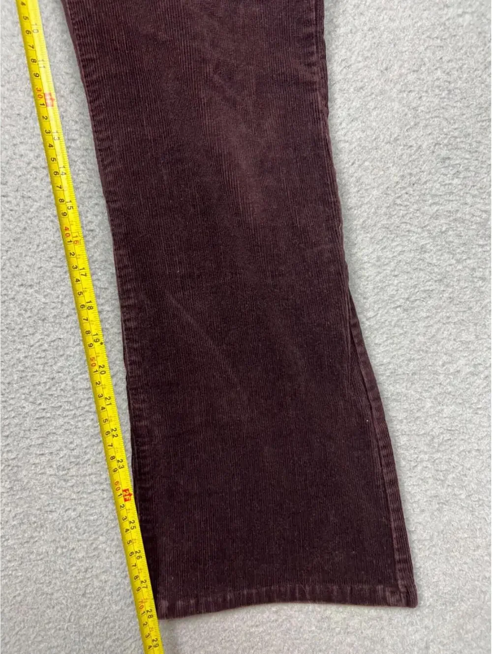 Lands' End Modern Fit Womens 10 Corduroy Pants Straight Leg Burgundy Casual